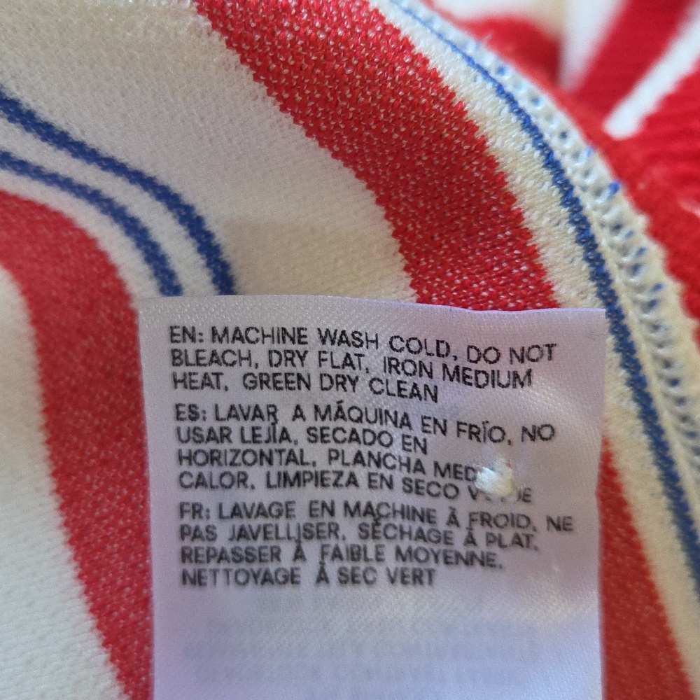 Reformation Red, White, Blue 'Anna' Cropped Rugby Top - Size M - Picture 10 of 10